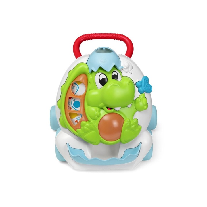 2 az 1-ben sétáló, Dino, Chicco, 4 kerék, újrahasznosított műanyag, 0-2 év