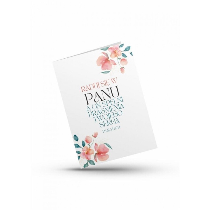 Karnet - Raduj sie w Panu, a On spelni..., Koinonia, felicitare, format 162x123mm, oprawa folia, 2023