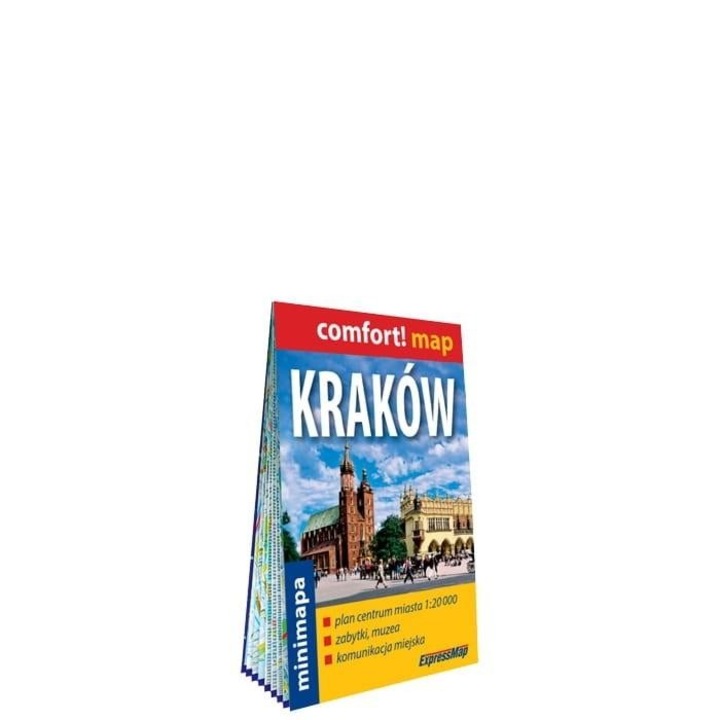 Harta Comfort! Krakow midi 1:20 000, 2023, 92x64 mm, 2 pagini