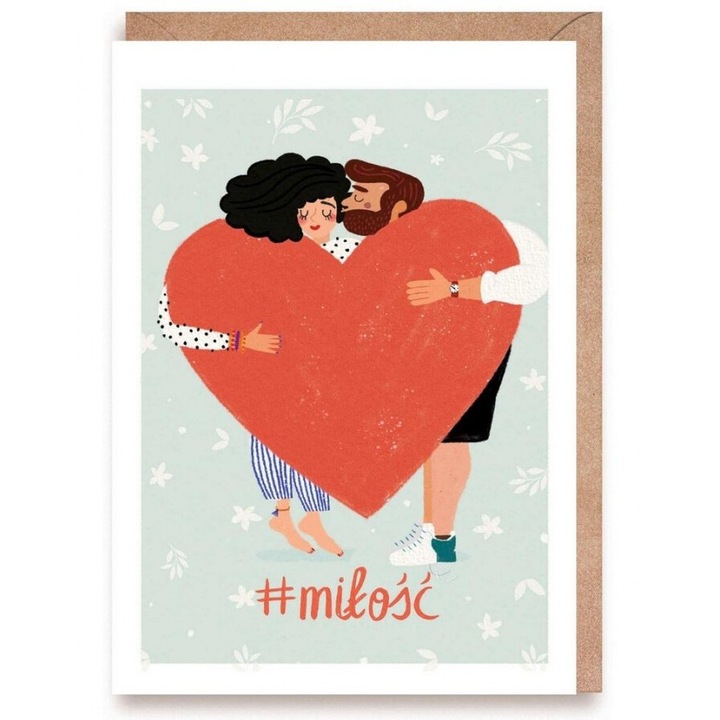 Karta de felicitare, Cardie, Iubire, A6, 10x15cm, ecologica