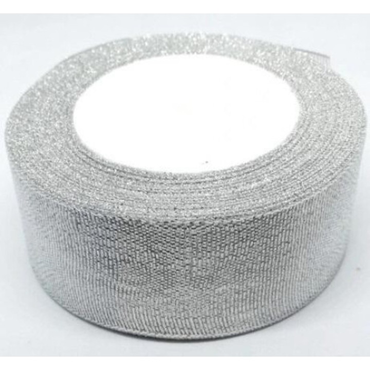 Fasie brodata argintie 38mmx22m set, BREWIS