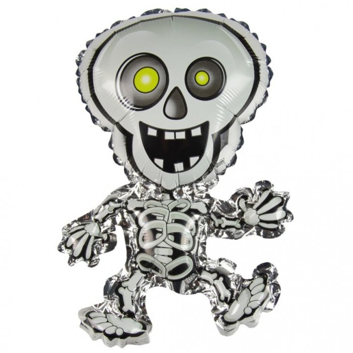 Фолиев балон Хелоуин Скелет 27см, Arpex, 1 брой, многоцветен