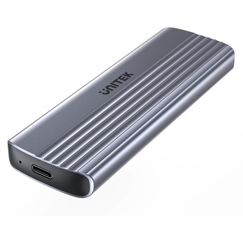 Carcasa disk M.2 PCIe NVMe, Unitek, USB-C 10Gbps, Gri