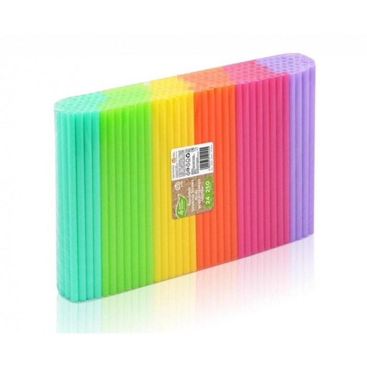 Paie reutilizabile Godan, 9x240mm, multicolor, set 250 bucati