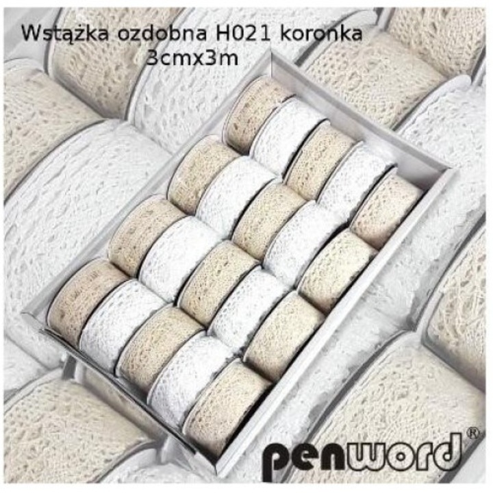 Riband decorativ dantela 30mmx3m (set 20 buc) Penword