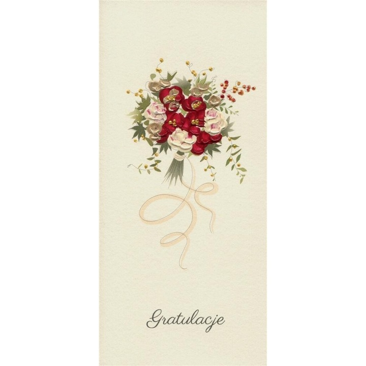 Karnet felicitare MAK, Bukiet Mak, 112x223mm, set cu envelopa