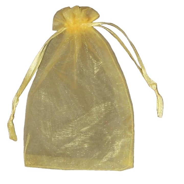 Genti din organza aurie 10x15cm