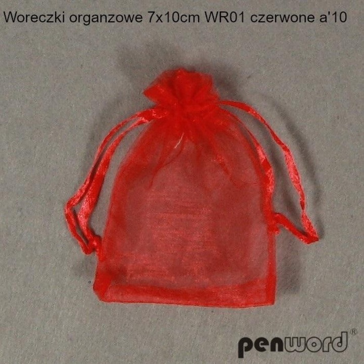 Set 10 Woreczki organzowe rosii 7x10cm Penword