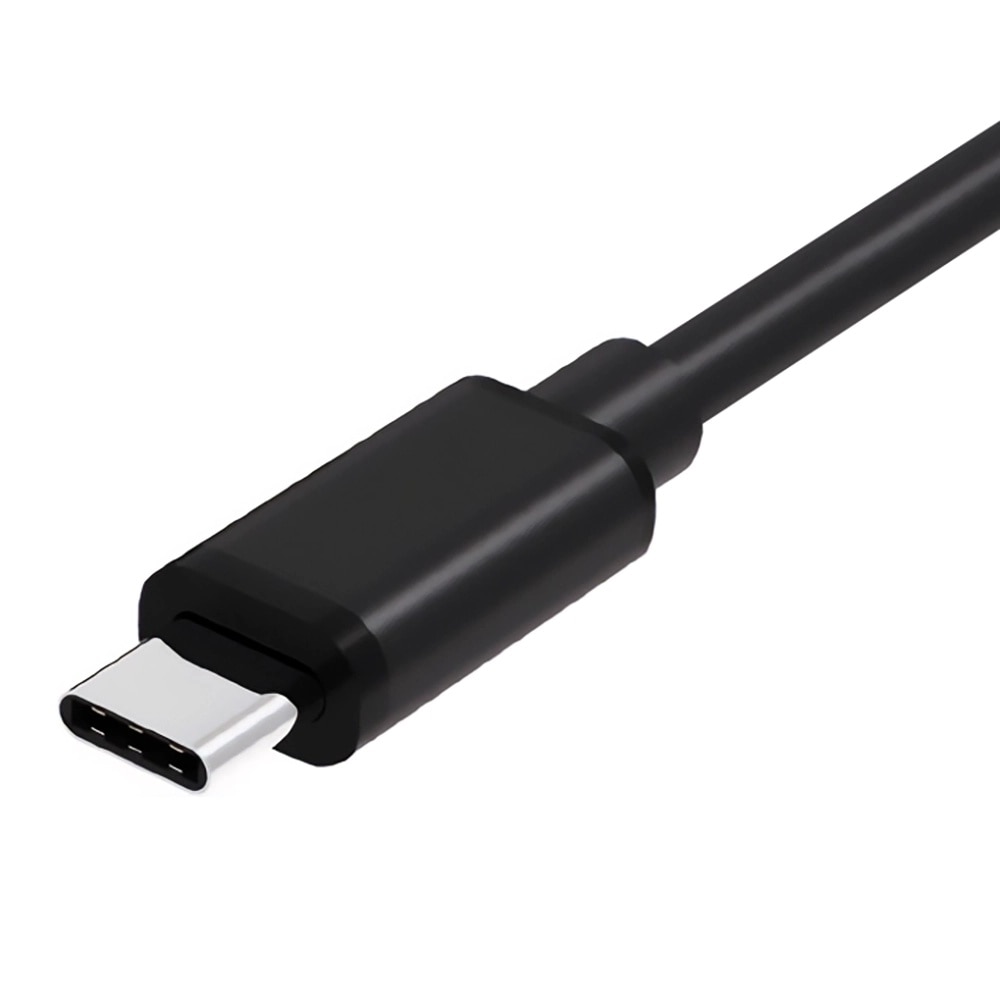 Casti cu fir, Media-Tech, USB-C, Cu microfon, Negru