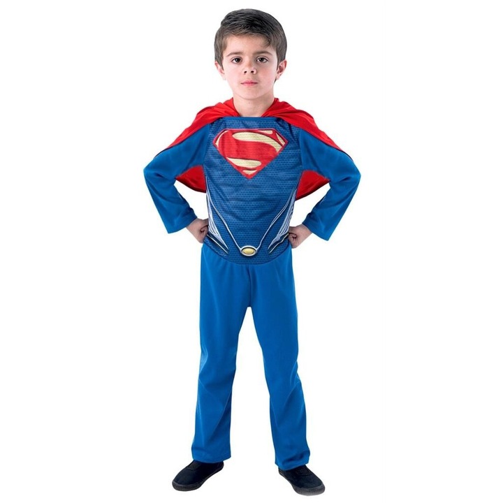 Costum copii Superman Man of Steel, Arpex, Cu pelerina, 98-116 cm