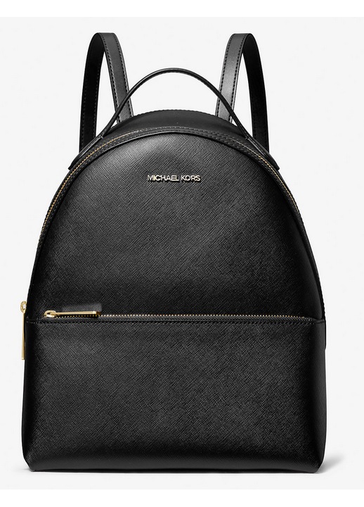 Rucsac dama, Michael Kors, Piele naturala, Negru, 31x26x13cm