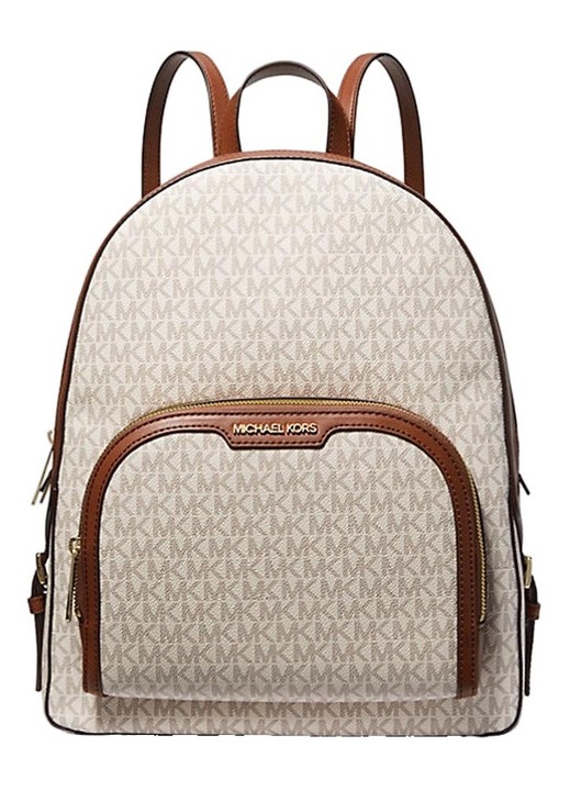 Rucsac dama, Michael Kors, Piele naturala, Vanilie, 40x31x13cm