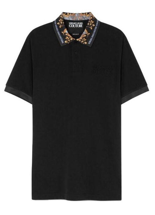 Tricou barbati 77GAGT10, Versace Jeans, Bumbac/Poliester, Negru, XL INTL