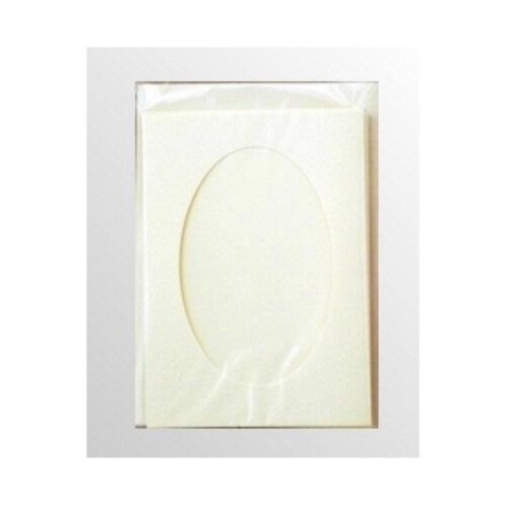 5 db paszpartu kártya szett 5 fehér gyöngyház borítékkal, Hobby Galéria, 10,5x15cm