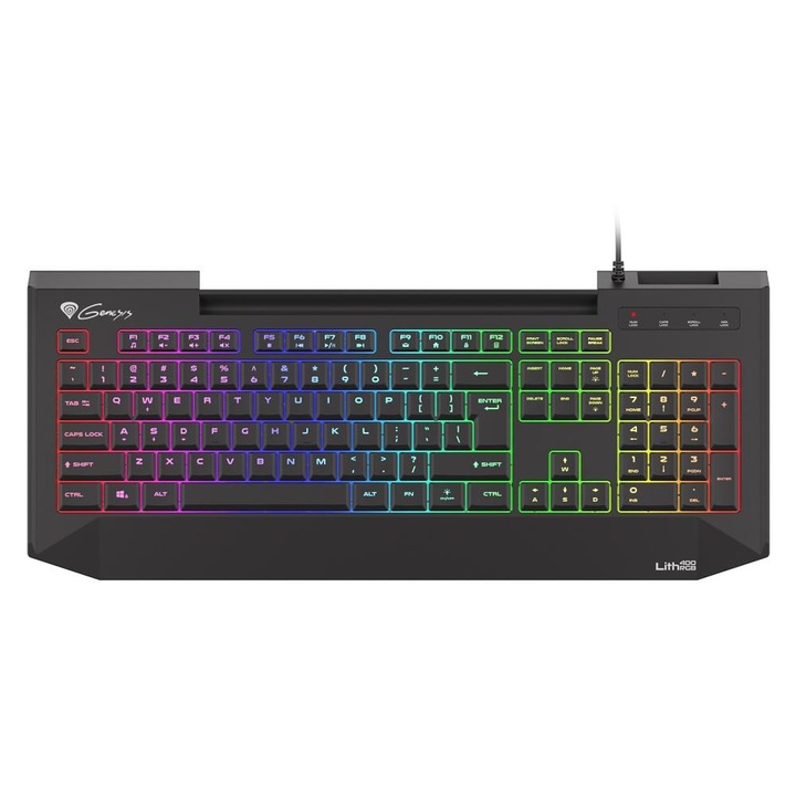Геймърска клавиатура Genesis Lith 400 RGB, Черен, USB