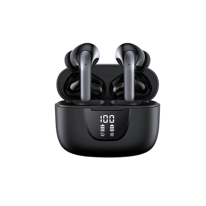 Casti Wireless Bluetooth In-Ear cu Cutie Incarcare si Display LED