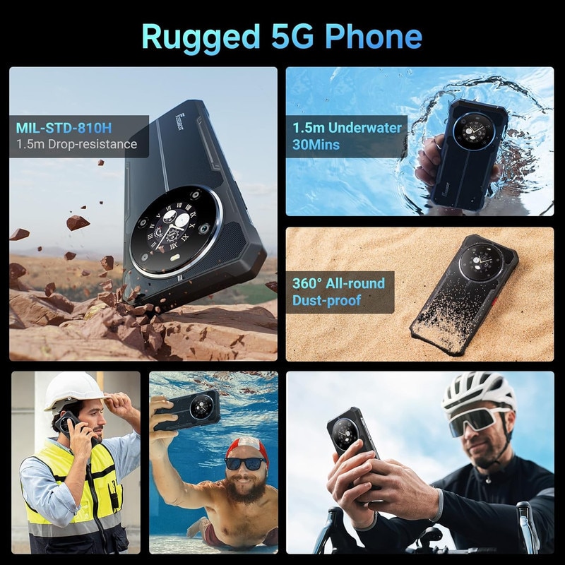 Telefon Mobil FOSSiBOT F109, 6.75 inch, Baterie 10600mAh, Dimensity 6300, Octa-core, 8GB RAM + 256GB ROM, 720*1600 HD+, Dual SIM, Face ID/GPS/OTG, Pentru camping, calatorii