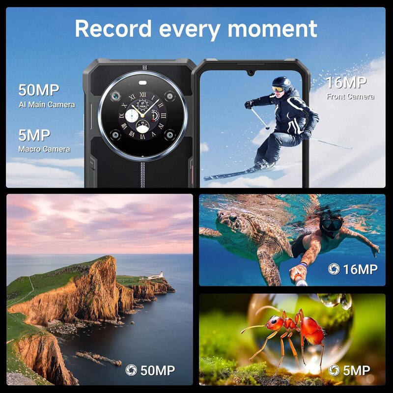 Telefon Mobil FOSSiBOT F109, 6.75 inch, Baterie 10600mAh, Dimensity 6300, Octa-core, 8GB RAM + 256GB ROM, 720*1600 HD+, Dual SIM, Face ID/GPS/OTG, Pentru camping, calatorii