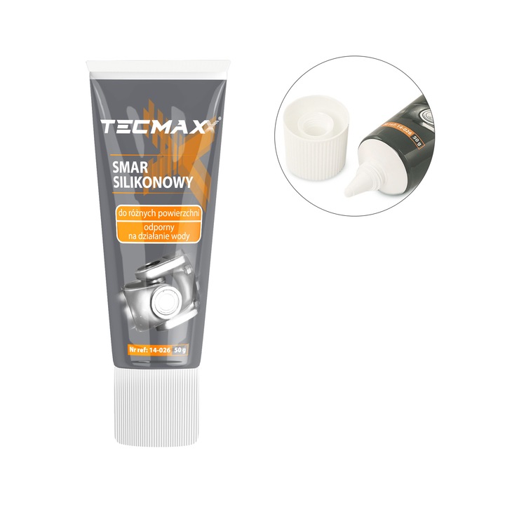 Vaselina siliconica pentru metal, cauciuc, plastic, lemn, Tecmaxx, 50 g
