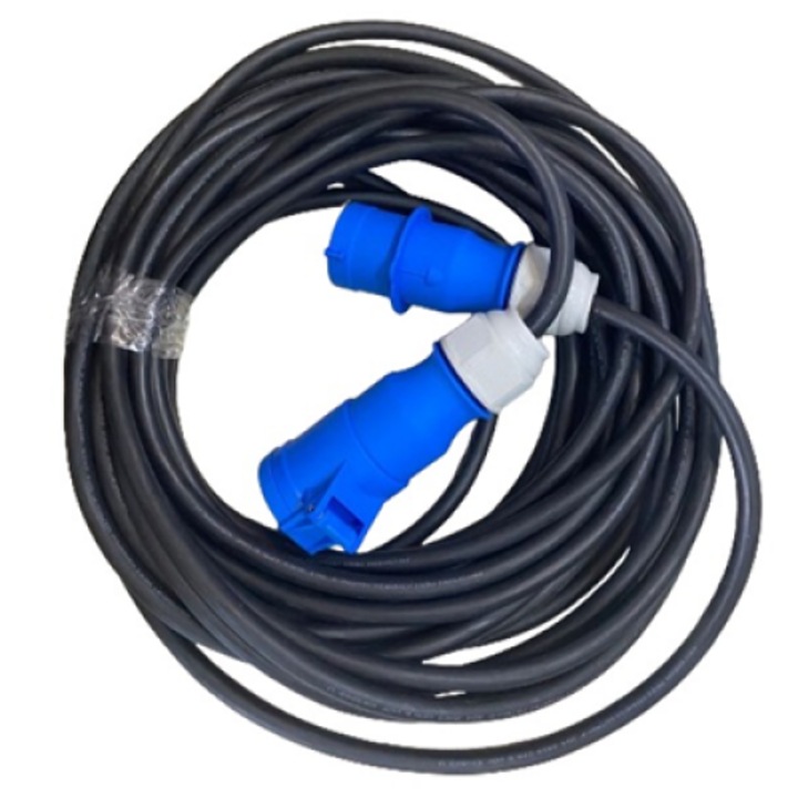 Prelungitor 20 m cu calbu 3x4, cu priza si stecher 3P 32A