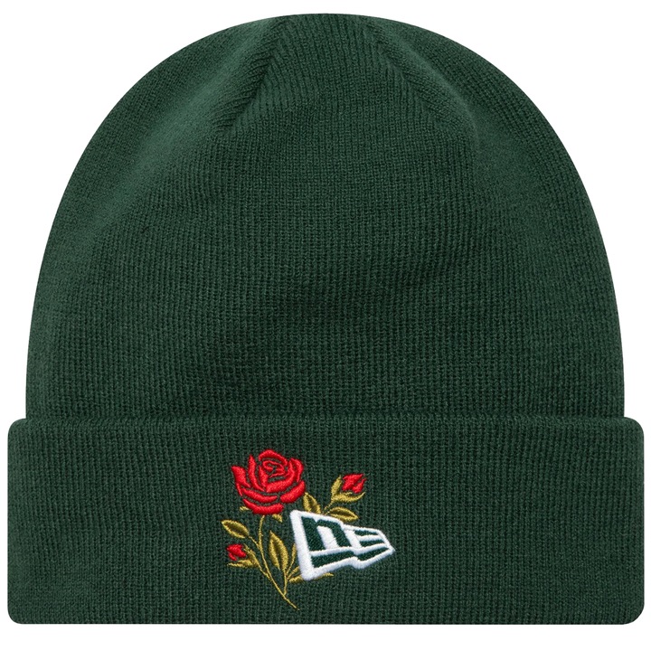Унисекс шапка, New Era Rose Icon Cuff Knit Beanie Hat 6058, Зелен, 54-60 cm