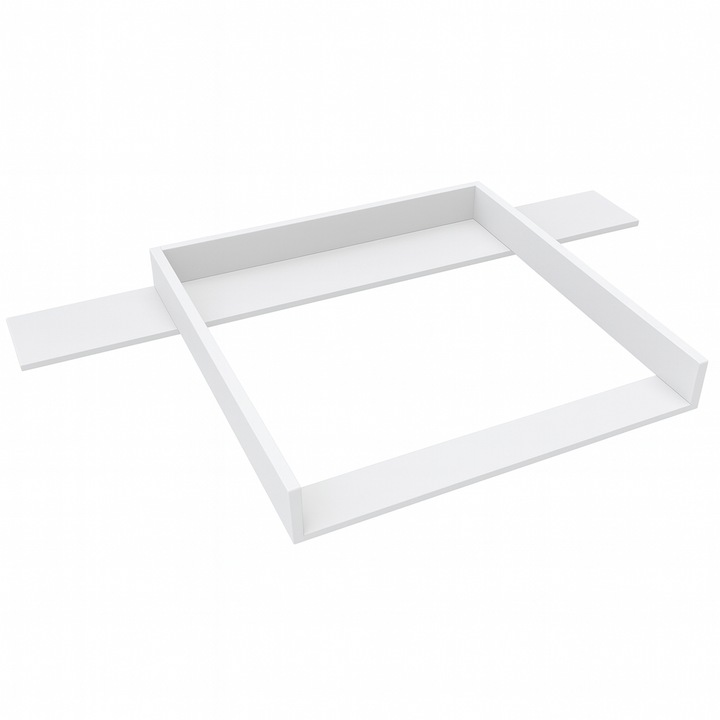 Blat de infasat comoda Hemnescu 8 sertare IKEA 78x80 alb colturi drepte