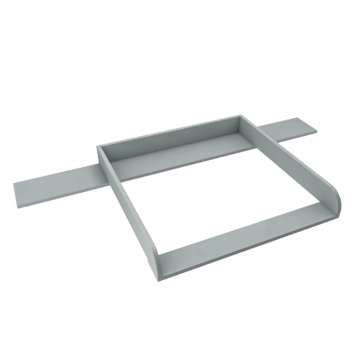 Blat de infasat pentru comoda Hemnes cu 8 sertare IKEA 78x80, gri, colturi rotunjite