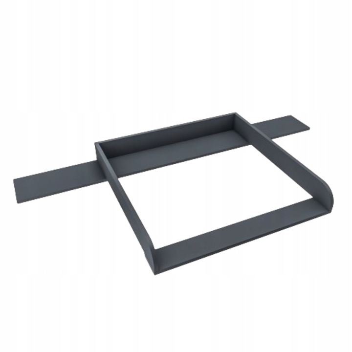 Blat de infasat pentru comoda Hemnes cu 8 sertare IKEA 78x80, gri inchis, colturi rotunjite
