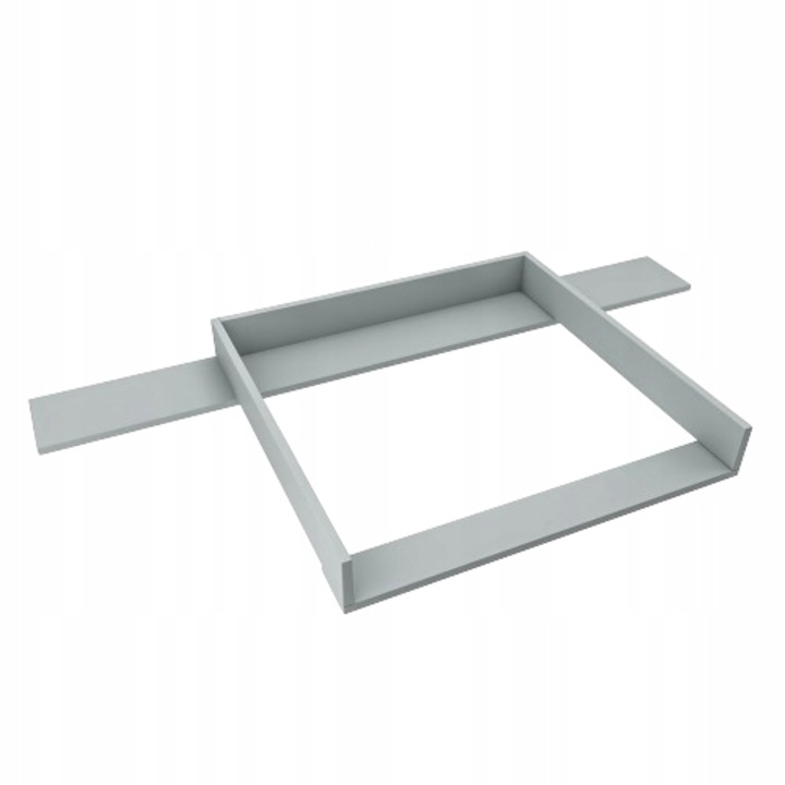 Дървена маса за повиване, Прикрепена към скрин Hemnescu, 8 чекмеджета, Повивалник за бебета, Шперплат 78x80 см, 88797000, Сив