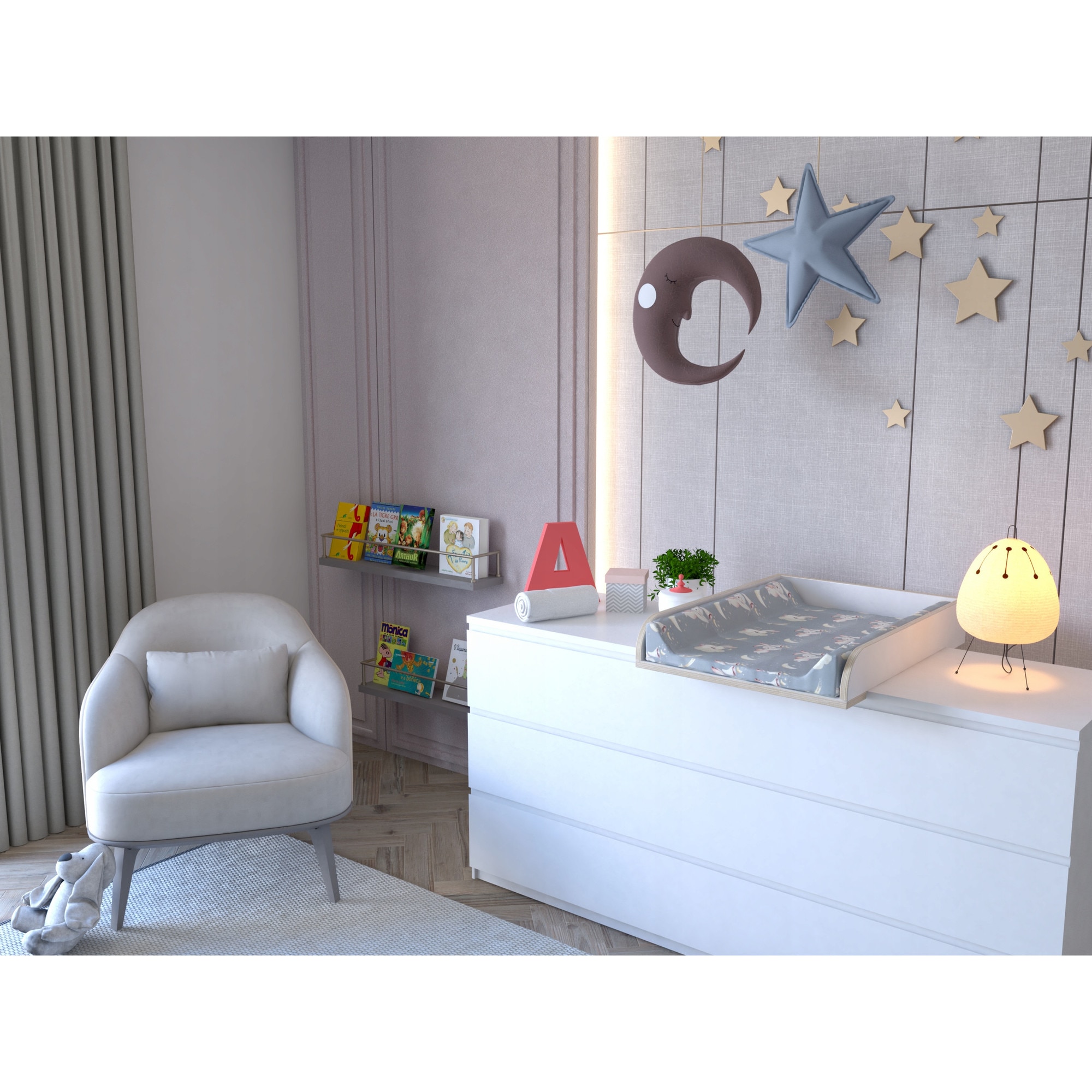 Masa de schimbat, Atasata la comoda Hemnes 500 Ikea, Unitate de