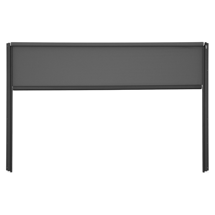 Rulou textilina pergola gradina/terasa, Maison Mex MIRADOR SILVER/BASIC, L.300 cm, negru/gri