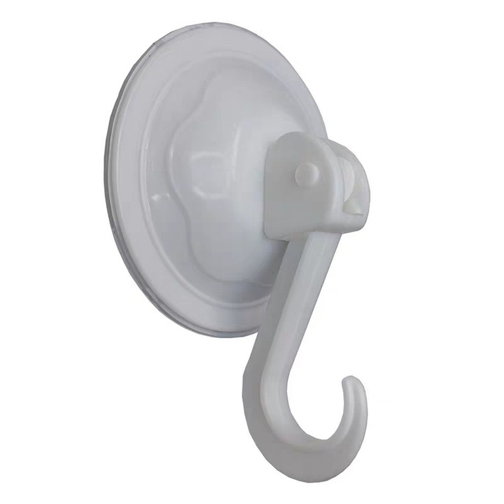 Suport de baie KUNSANM, carlig cu ventuza, 7.5cm, reutilizabil, rezistent, transparent