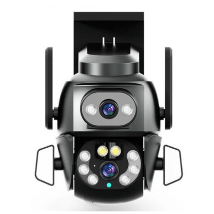 Dupla PTZ 8MP 4K Q S800 térfigyelő kamera szürke alkalmazással