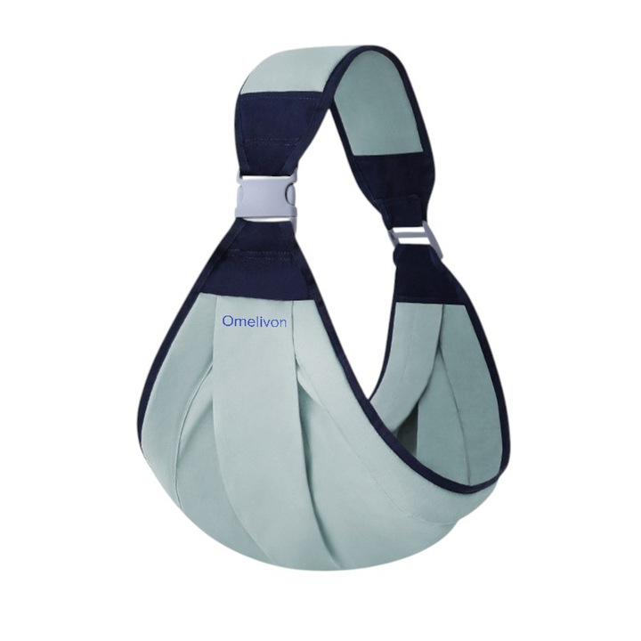 Marsupiu ajustabil pentru bebelusi, verde, 7-45 lbs, din bumbac si nylon, pentru 0-2 ani, Suport stiintific pentru dezvoltarea spinala a bebelusilor, Omelivon®