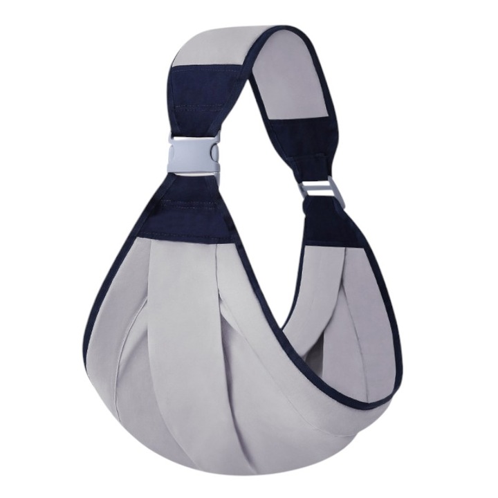 Állítható babahordozó, szürke, 7-45 kg, pamut és nylon, 0-2 éves korig