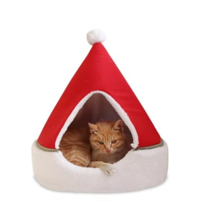 Кулкус за котки и кучета, Коледна тема, червен, размер М
