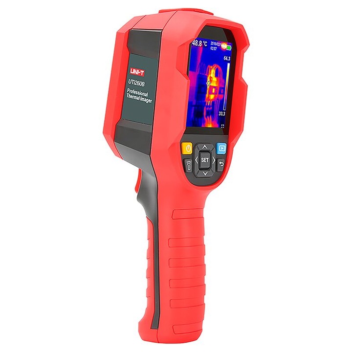 Camera cu termoviziune IP65 infrarosu, ecran color 2.8”, card micro SD, Rezolutie 320x240, Li-ion, -20°C pana la 550°C