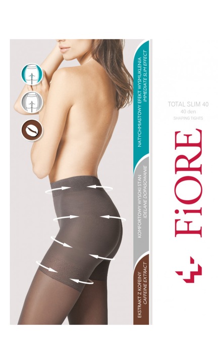 Dresuri dama, Fiore, TOTAL SLIM 40 DEN, 5-XL, Bej