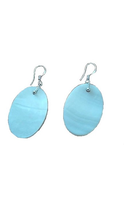 Cercei din piatra ovala de sidef