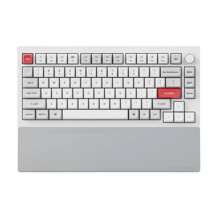 Keychron szilikon csuklótámasz kompatibilis billentyűzettel / V1 / V1 Max / V2 / V2 Max / Q9 / Q1 / Q1 Pro / Q1 HE / Q1 Max / Q2 / Q2 Pro / Q2 Max / P1 / P1 Pro