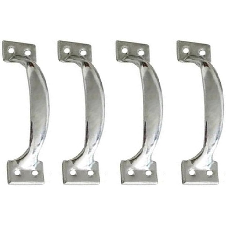 Manere usa set 4 bucati, KUNSANM, fier solid, negru, design vintage, usor de instalat