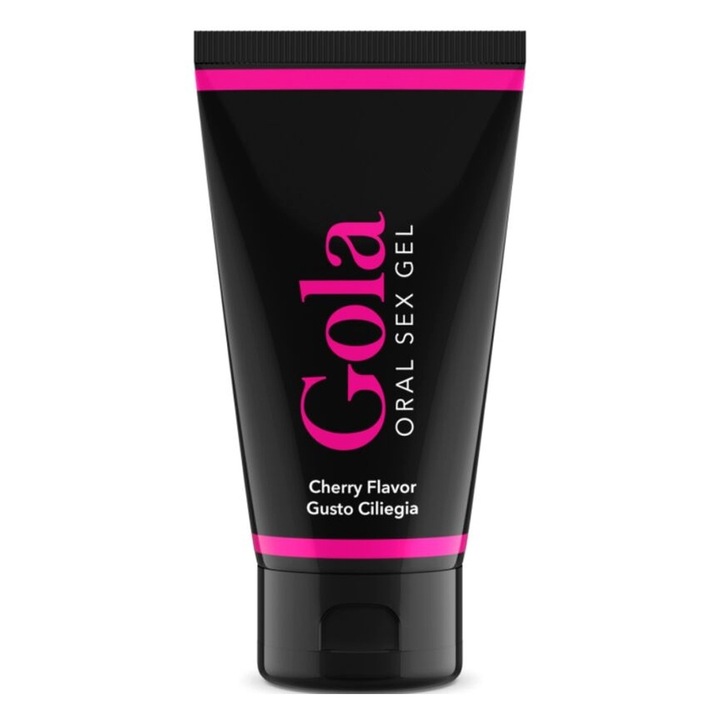 Gel pentru Sex Oral 50 ml, Aroma de Cirese, Gust Delicios, Comestibil, Intensificarea Placerii, Experiente Erotice Suplimentare, Roz/Negru