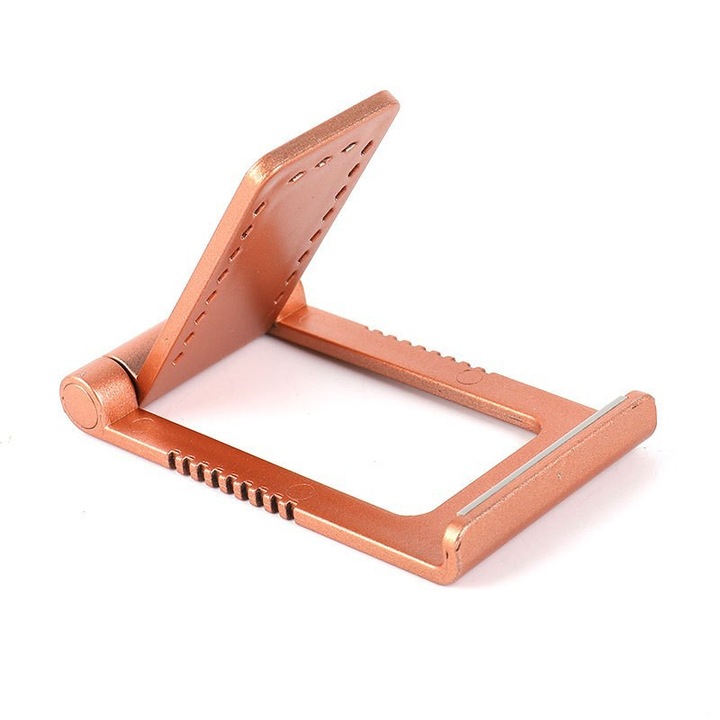 Suport telefon mobil, pliabil, unghi ajustabil, roz, 7.5x4.5x1cm