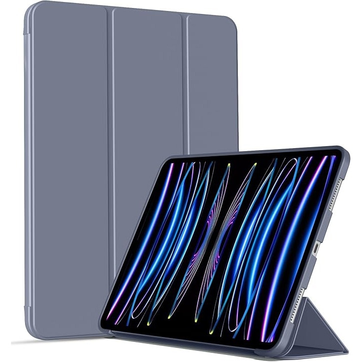 Husa pentru tableta, compatibila cu iPad Pro de 11 inchi (M4 a 5-a generatie 2024), husa inteligenta, trezire/dormire automata, Violet intens