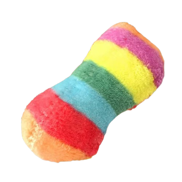 Kisállatjáték Aranyszőrű Bulldog Kutyacsont Hangos Bársony 10x6x10cm