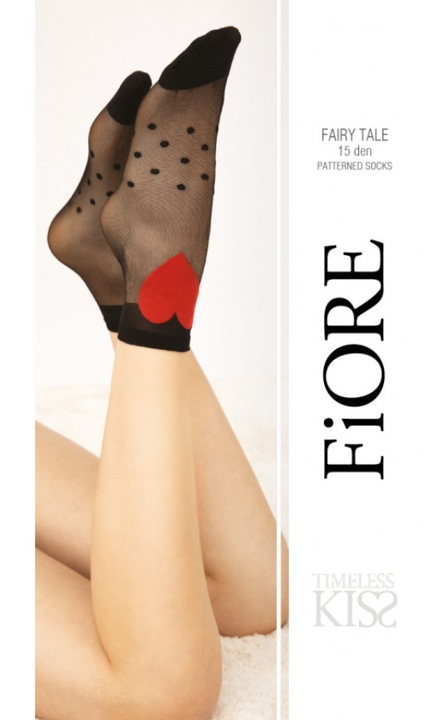 Къси чорапи Fiore, Fairy Tale, 15 Den, черни, One Size INTL
