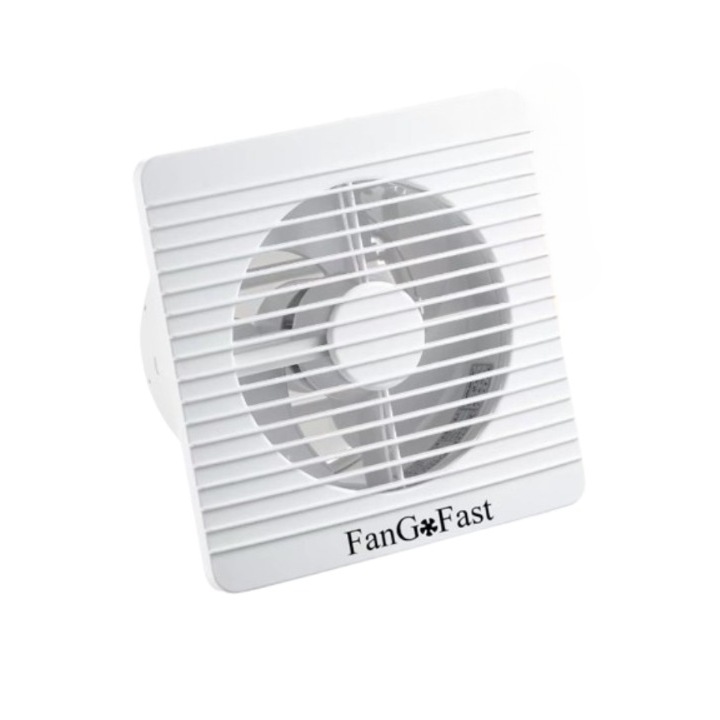 Ventilator Extractor FanGoFast, Silentios, cu Capac de intoarcere, 12W, zgomot, 100mm, alb