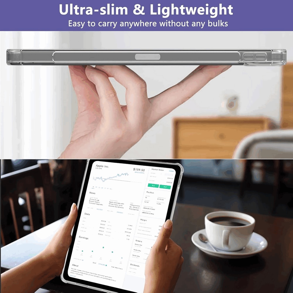 Husa Transparenta Slim pentru iPad Pro 12.9 inch, Generatia a 6-a/a 5-a 2022/2021, 6CMZ