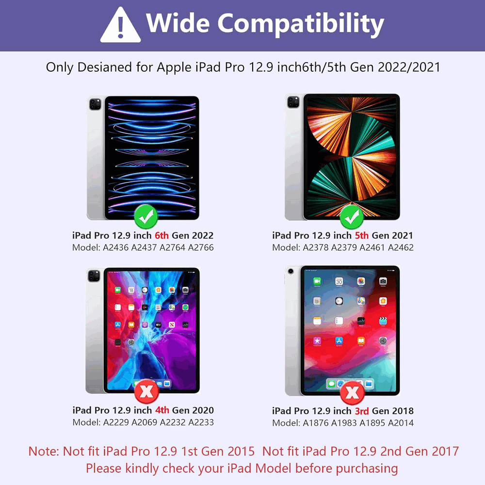 Husa Transparenta Slim pentru iPad Pro 12.9 inch, Generatia a 6-a/a 5-a 2022/2021, 6CMZ