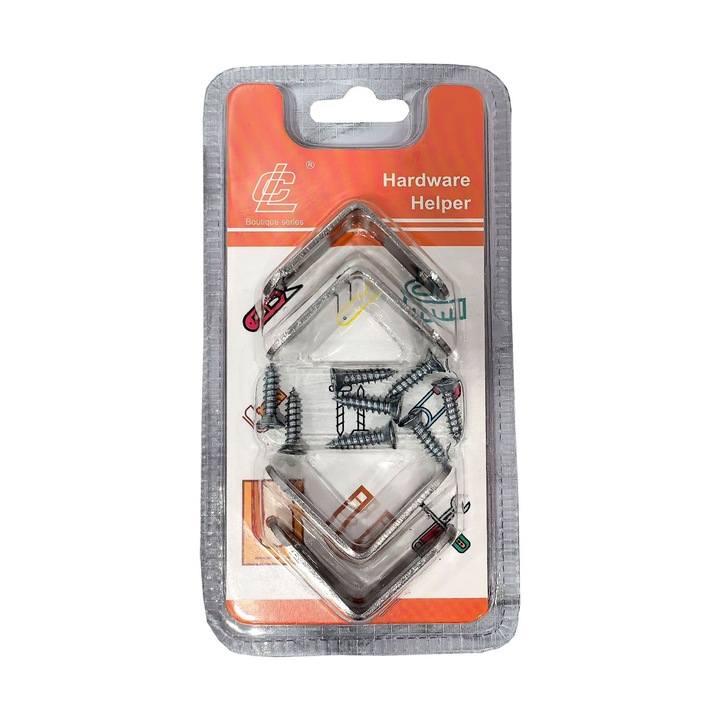 Suport din otel inoxidabil, KUNSANM, set de 4 bucati, 90 grade, design robust, finisaj periat